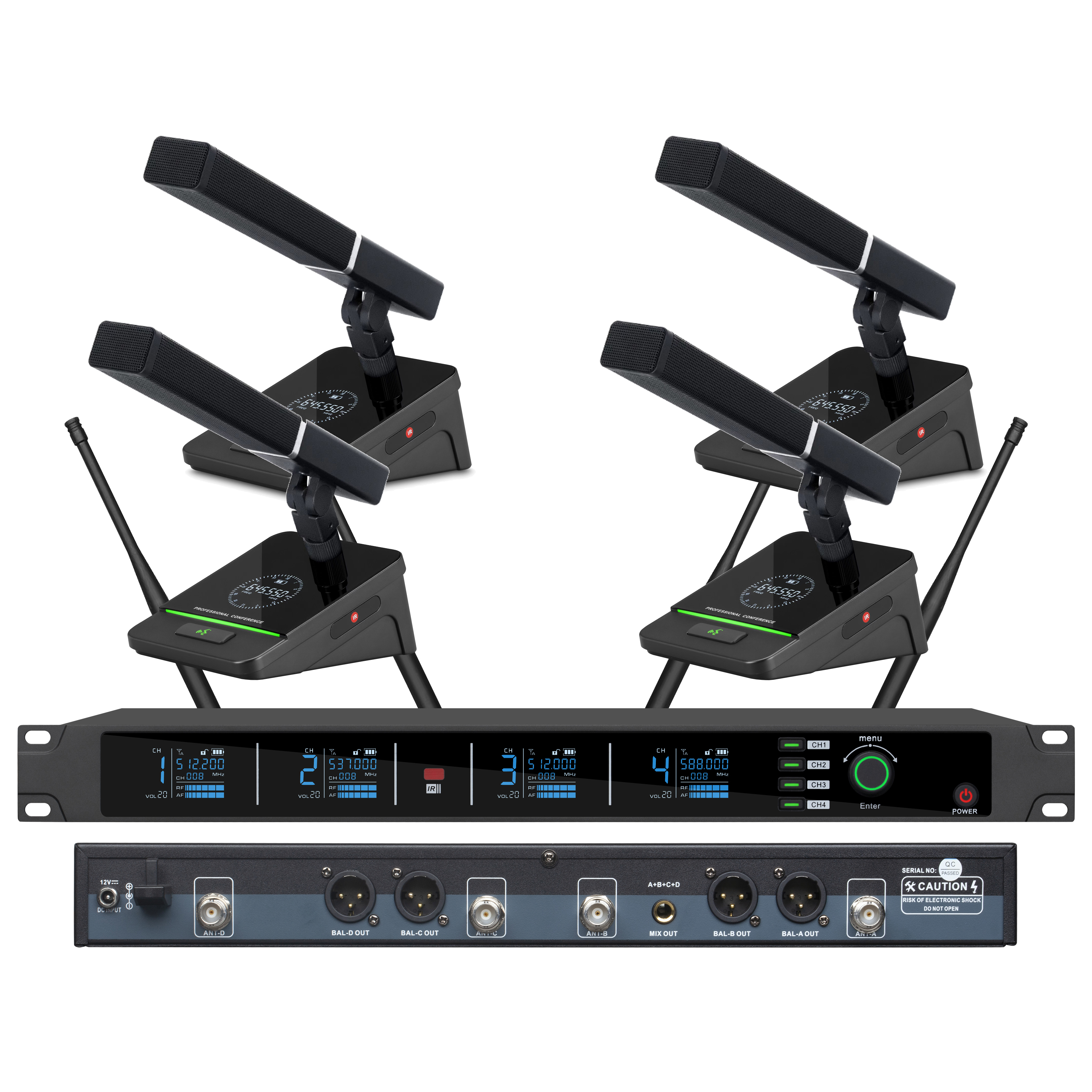 四通道无线会议话筒